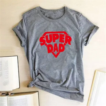 Super Tėtis Lettet Spausdinti Moterų/Žmogaus sportinius Marškinėlius, Tėvo Diena, Marškinėlius trumpomis Rankovėmis Juokinga Papa Dady Dovana Harajuku T-shirt Marškiniai Vyrai
