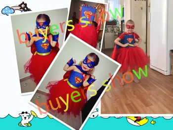 Supergirl Vaikai Cosplay Kostiumų Supergirl Suknelė Supermeno Kostiumas Vaikams Helovinas Kostiumas Vaikams