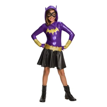 Superherojų Merginų Hoodie Suknelė - Batgirl Kostiumas Vaikams TuTu Suknelė Helovinas Kostiumas (3-9Years) Šalis Suknelė