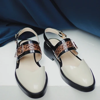 Superstar karvės odos, suapvalinti tne dirželio sagtis gladiatorių šalies moterų sandalai seklių moterų sandalai prekės ženklo suknelė vasaros batai L05