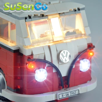 SuSenGo LED Šviesos Rinkinys 10220 T1 Camper Van Suderinama Su 21001 10569 , (NEBUVO ĮTRAUKTA Į AUTOMOBILIO MODELIO )