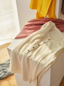 SuyaDream Moterų Vilnos megztiniai Vilna, O ant kaklo Puloveriai) su ilgomis Rankovėmis Kietojo Šonkaulio knits Megztiniai 2020 M. Rudenį, Žiemą Polo Marškinėliai