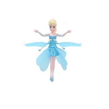 Sušaldyti Dsney Žaislas Elsa Princesė skraido Lėlės Šviečia LED Apšvietimas Anime Pav Skristi Indukcijos Žaislas Cute Girl Dovana Vaikams