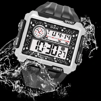 SYNOKE Vyrų Sporto laikrodis atsparus Vandeniui 5BAR Didelis Ekranas Skaitmeniniai Laikrodžiai Vyrams Karinės Žadintuvas Elektroninių Mados Reloj Hombre Naujas