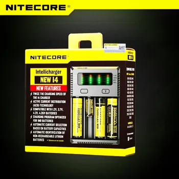 Sysmax Nitecore i4 26650 18650 CR123A 17670 AA AAANi-MH / Ni-CD Baterijos Kroviklis AA, AAA 26650 14500 Li-ion Ličio Baterijos