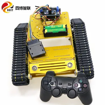SZDOIT PS2 Gamepad Rankena Valdymo Metalo RC Robotas Robotas Bakas, Važiuoklė Rinkinys 2vnt 12V DC Motor 