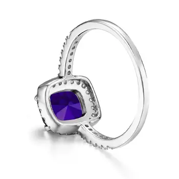 Szjinao Violetinis Ametistas Sidabras 925 Žiedo Su Deimantu, Sužadėtuvių Žiedai Moterims Boho Jewellry Dovana Draugei Anillos Mujer