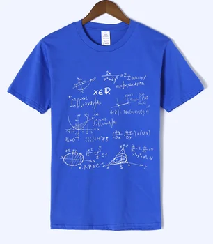 T-shirt 2021 m. vasarą Matematinė Formulė, vyriški marškinėliai Big Bang Teorija marškinėliai vyrams sportwear prekės-drabužiai, viršuje tees medvilnės
