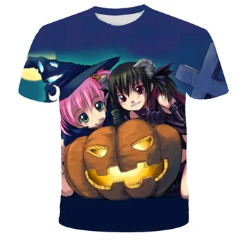 T-shirt, 3D spausdinimas, mada, T-marškinėliai, berniukų ir mergaičių, Harajuku animacinių filmų T-shirt, Helovinas modelis gatvės mados T-shirt.