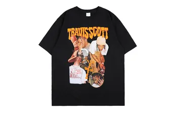 T Shirt Mens Scott Travis Streetwear T-Shirts Astroworld KAKTUSAS Trumpas Rankovės marškinėliai Atsitiktinis Viršų Tee