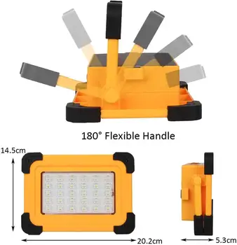T-SUN COB USB+Saulės Baterija Nešiojamas Darbą Šviesos Saulės Kempingas Lempa Su Magnetu Led Žibintuvėlis Lauko Žygiai Automobilių Remontas