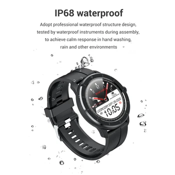T6 Smart watch vyrų HD Visą raundą Ekrano IP68 Vandeniui Pritaikyti Žiūrėti veido Smartwatch Ilgai veikiant Budėjimo režimu, Skirta 