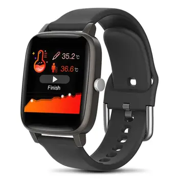T98 Smart Apyrankę Fitness Tracker Smart Watch Širdies ritmas, Kūno Temperatūra Stebėti, Žingsnis Kalorijų Skaitiklis IP67 atsparus Vandeniui