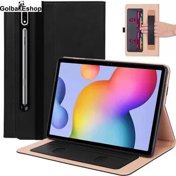 Tablet Case for Galaxy Tab S7 Plus Atveju SM-T970 T975 T870 T875 kokybės Odos Folio Korpuso Dangtelis, skirtas 