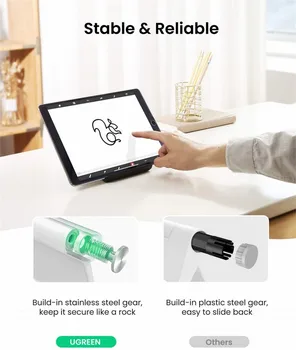 Tablet/paviršiaus/telefono Stovas/Laikiklis/Mount Adjustable Nešiojamas, Sulankstomas Metalo, Aliuminio, už Mic Kindle