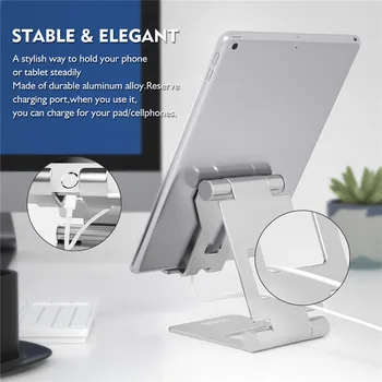 Tablet Stand For iPad Aliuminio Lydinio Reguliuojamas Sulankstomas 
