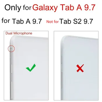 Tabletę Atveju Tab 9.7 SM T550 PU Odos Apversti Stovo Dangtelis skirtas Samsung Galaxy Tab 9.7