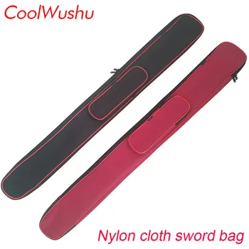 TaiChi Kardas maišelį Taiji broadsword krepšys, stora drobė maišelis Kuprinė juoda ir raudona 110cm ilgis