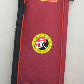 TaiChi Kardas maišelį Taiji broadsword krepšys, stora drobė maišelis Kuprinė juoda ir raudona 110cm ilgis