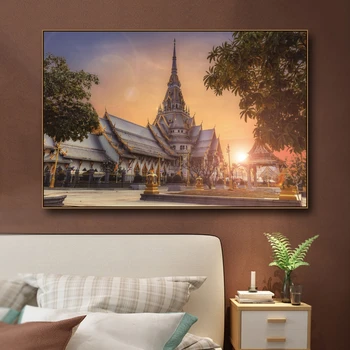 Tailandas Grand Palace Plakatas Sienos Meno Tapybos Drobės Šiuolaikinės Plakatai ir Spausdina Sienos Nuotraukas Gyvenimo Kambario, Miegamasis Apdaila