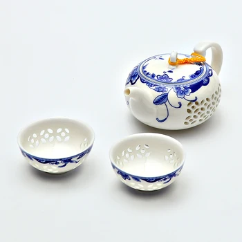 TANGPIN Mėlyna ir balta Išskirtinį Keramikos Arbatinukas Virduliai Arbatos Puodelio Porceliano Kinijos Kung Fu Arbatos Rinkinys Drinkware