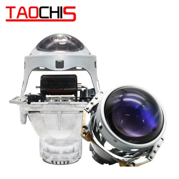 TAOCHIS Hella 3 5 žibintas Bi-xenon Projektoriaus Objektyvas Mėlyna plėvele Automobilių optikos Aliuminio 3,0 Colių D1S D3S D4S D2S Lemputes H4 Mokymai