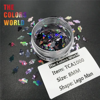 TCT-505 Lego Vyras 8MM Nagai Blizgučiai Nagų Dailės Apdailos Makiažas Nagel konst Stiklinės Amatai 