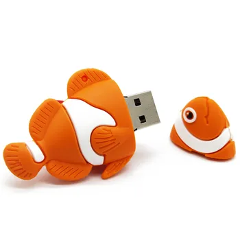 TEKSTAS MAN animacinių filmų mini žuvų pendrive 4GB 8GB 16GB 32GB 64GB Usb flash drive Pendrive