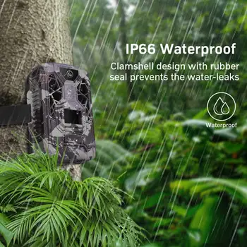 Temzon Medžioklės Kamera 12MP 1080P Full HD su Naktinio Matymo Judesio Aktyvuota IP66 atsparus Vandeniui, Medžioklės ir Laukinių gyvūnų Žiūrėti