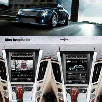 Tesla Ekranas Android PX6 Už Cadillac CTS 2007-2012 Automobilio multimedijos Grotuvas Radijas Stereo GPS Navigacijos Galvos vienetas Garso atnaujinti