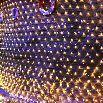 Thrisdar 2x2M 3x2M 6x4M Kalėdų LED Grynasis Akių Pasakos, String, Šviesos, 8 Funkcijos, Lauko Šalis Vestuvių Šventės Fone Garliava