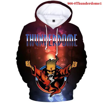 Thunderdome Hardcore Spausdinami 3D Hoodie Vyrų Kietas Streetwear Derliaus Hoodie Juokinga thunderdome Laisvi Megztiniai Vyras