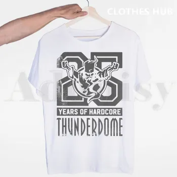 Thunderdome Karščiausios Hardcore Gabber Tshirts Vyrų Mados Vasaros marškinėliai Marškinėlius Viršuje Tees Streetwear Harajuku Juokinga