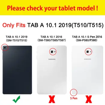 Tigras modelis Case For Samsung Galaxy Tab 10.1 2019 T510 T515 SM-T510 SM-T515 Padengti Funda Tablet Stand Shell Odos Coque +Dovana