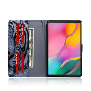 Tigras modelis Case For Samsung Galaxy Tab 10.1 2019 T510 T515 SM-T510 SM-T515 Padengti Funda Tablet Stand Shell Odos Coque +Dovana