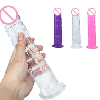 Tikroviškas dildo želė falą didelis siurbimo cuo dildos anal sekso žaislai moterims, lesbiečių moterų gumos netikras penis penis erotiniai suaugusieji