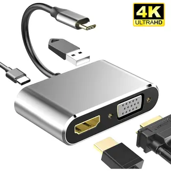 Tipas-c-HDMI Female Keturi-in-one Perdavimo Kabelį, Tipas C Paversti 4k 30HZ HD Konvertavimo Linija, Keturi-viename Perdavimo Kabelis