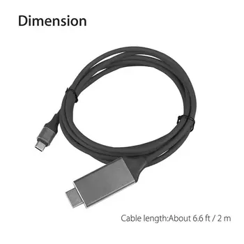Tipas-C USB-C-HDMI HDTV 4K Kabelis Samsung Galaxy Note 8 9 S10+ Plius