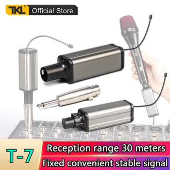 TKL T-7 UHF Bevielis Mikrofonas, XLR Siųstuvas Ir Imtuvas 6.5 mm Kištuku Įkrovimo Rinkinys, Skirtas 