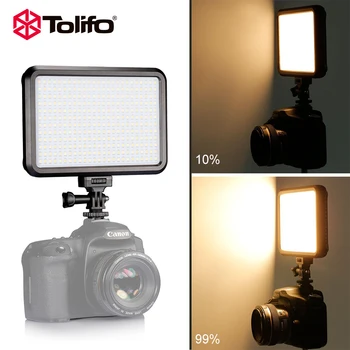 Tolifo PT-F300B LED vaizdo Kamera, vaizdo Kameros Vaizdo Šviesos Skydelio Apšvietimo Studijoje ar Lauke 3200K į 5600K Bi-Spalvos Temperatūra