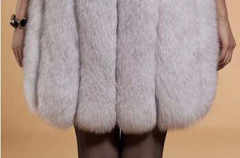 Top geriausios kokybės nekilnojamojo fox fur coat moterų žiemos ilgos natūralaus kailio liemenė moteris originali blue fox fur coat striukė Plius Dydis