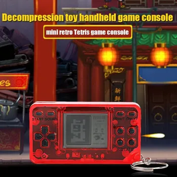 Top Handheld Game Player Classic Retro Vintage Nešiojamosios Konsolės Key Chain Aksesuaras Vaikų Tetris Žaidimų Konsolės