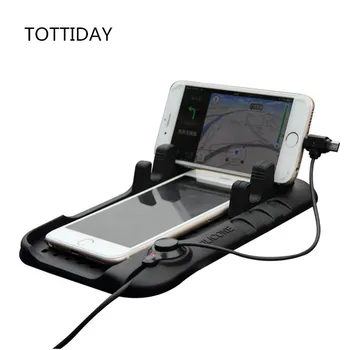 TOTTIDAY Automobilio, Mobiliojo Telefono Laikiklis Reguliuojamas Laikiklis GPS įkrovimo prietaisų Skydelio laikiklis Su Magnetine USB Duomenų Kabelį, Skirtą 