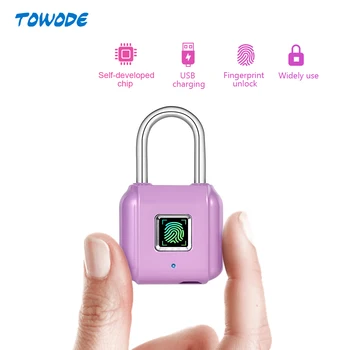 Towode Mini keyless USB Įkrovimo pirštų Atspaudų Smart Spynos, Durų Pėdsaką spyna Sandėliukas Lauke Spintos Stalčių užraktas