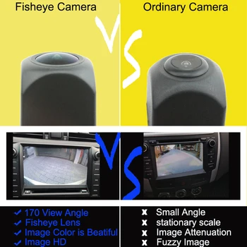 Transporto priemonės Atbuline Kamera 170 Laipsnių Automobilio Galinio vaizdo Kamera HD 