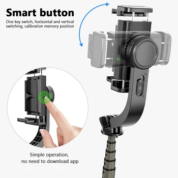 Travor Anti-shake Telefono Gimbal Stabilizatorius Selfie stick Vieno veleno stabilizatorius Ištraukiamas Nešiojamą Selfie Stick Trikojo telefono