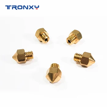Tronxy 5VNT MK7 MK8 Antgalis 0.3 0.2 0.5 mm, Vario 3D Spausdintuvai Dalys Ekstruderiu Sriegiu 1.75 mm 3.0 mm Kaitinimo Galvos Žalvariniai Antgaliai