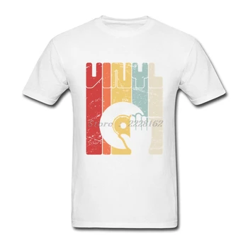 Trumpas Rankovėmis Reperis marškinėliai Vyrams Vinilo Įrašas Ratas, Populiariosios Muzikos Drabužiai, Logotipų Dizainas Vyrai T-Shirt