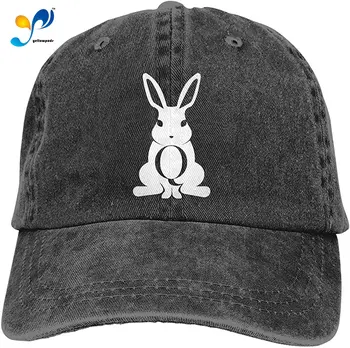 TSDFC QAnon White Rabbit Reguliuojamas kepuraičių Džinsinio Skrybėlės Kaubojus Sportas Lauke