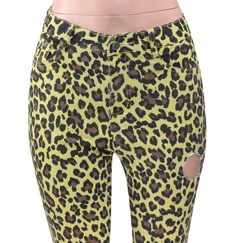 Tsuretobe Leopard Plius Dydis Flare Kelnės Moterims Camo Kankina Aukšto Liemens Kelnės Ponios Bell Bottom Kelnės Ruožas Platus, Kojos Kelnės Femal